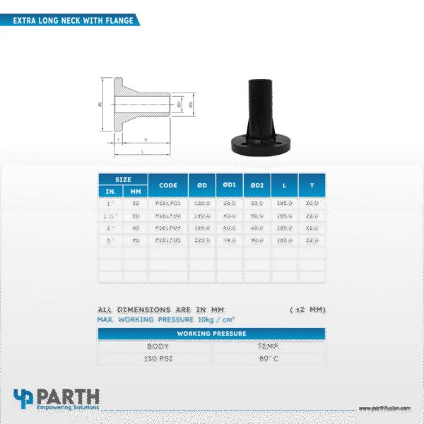 EXTRA LONG NECK PIPE END WITH FLANGE - Image 4